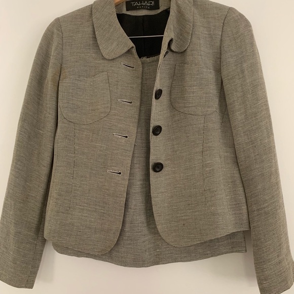 Tahari Suit Set Grey - Petite - Very Femenine - Picture 3 of 4